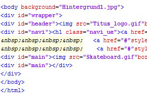 Quelltext in xhmtl Quelltext in xhtml