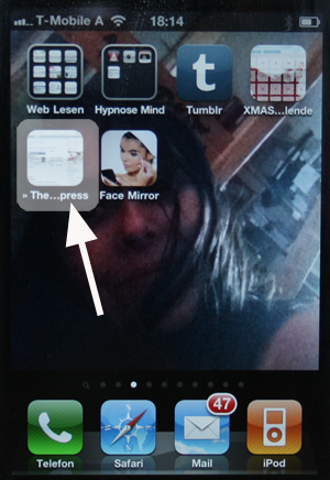 Neues Webapp auf dem HomeScreen