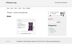 Blogseite Theme basic1wordpress