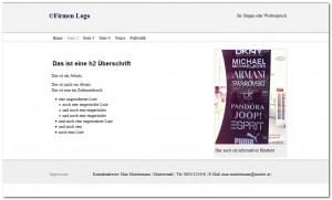 Seite 2 vom Theme basic1wordpress