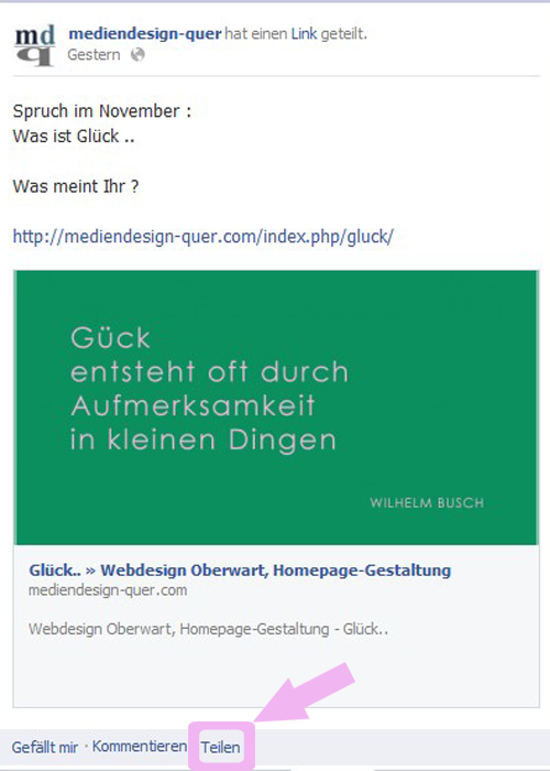 Teilen Button