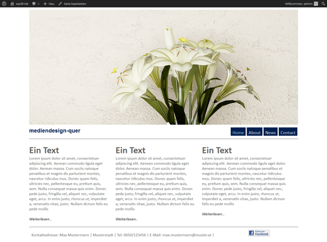WordPress Theme Spring Home Seite