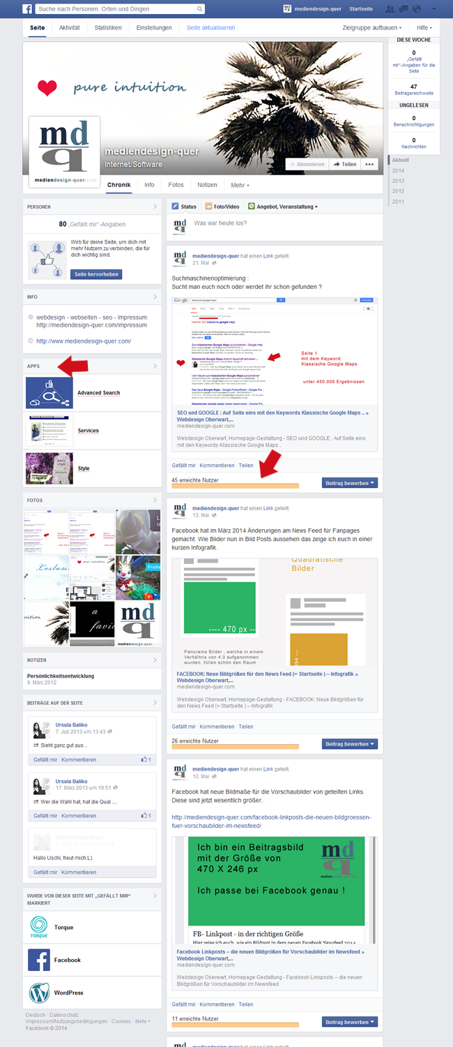 Gesamte Chronik Facebook 
