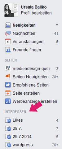Interessen listen