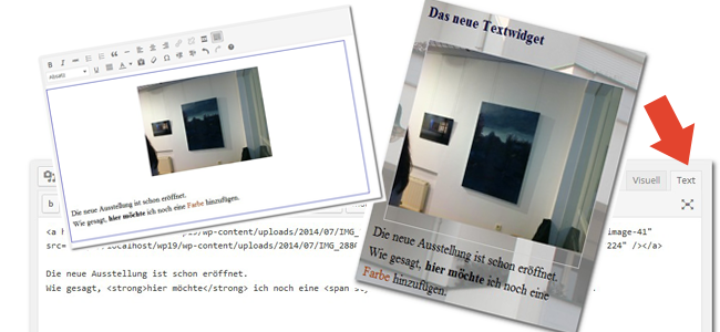 Bilder einfügen mit dem WordPress TextWidget