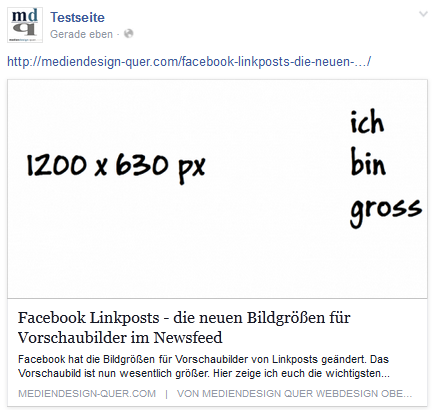 Facebook Linkpost gross