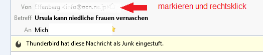 sender-markieren thunderbird