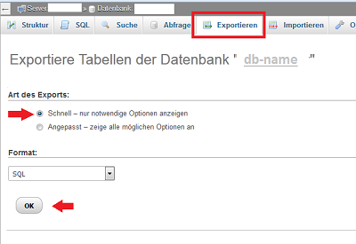 datenbank-exportieren
