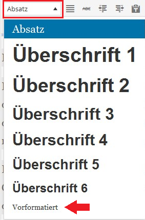 vorformatiert