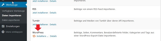 installieren