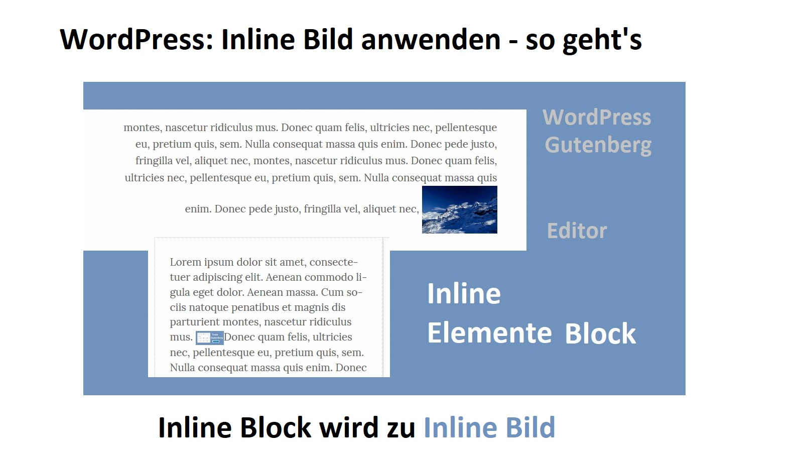 WordPress: Inline Elemente Block – so fügst du ein Bild zum Text hinzu