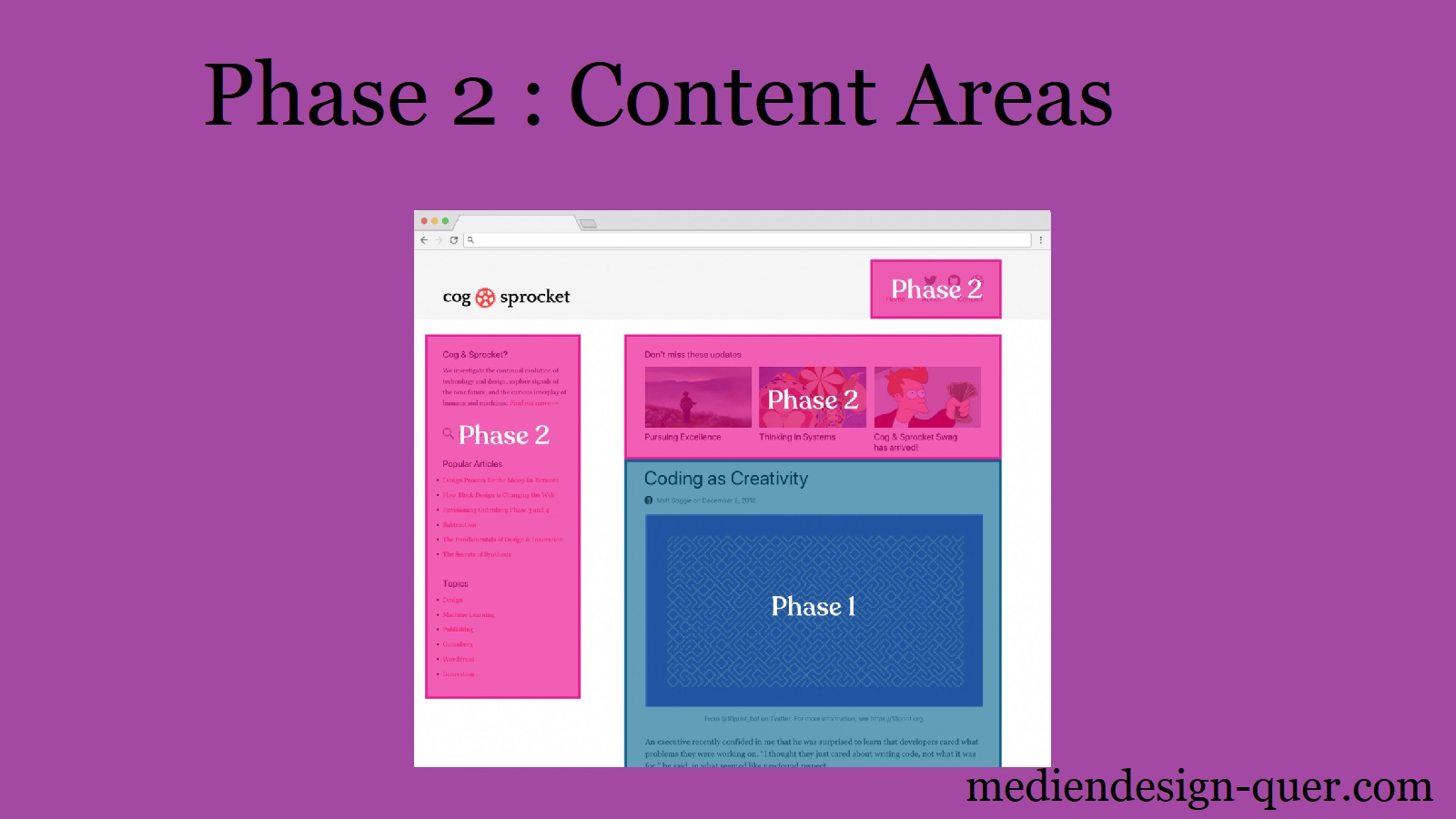 WordPress Phase 2: Block Areas