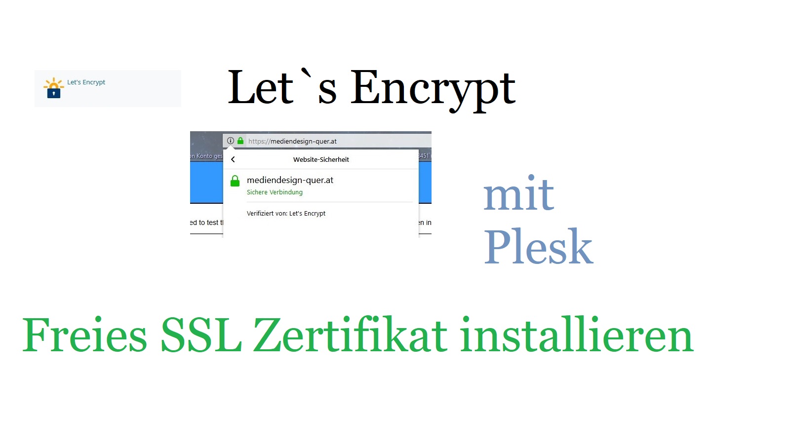 Let`s Encrypt mit Plesk installieren- so geht’s