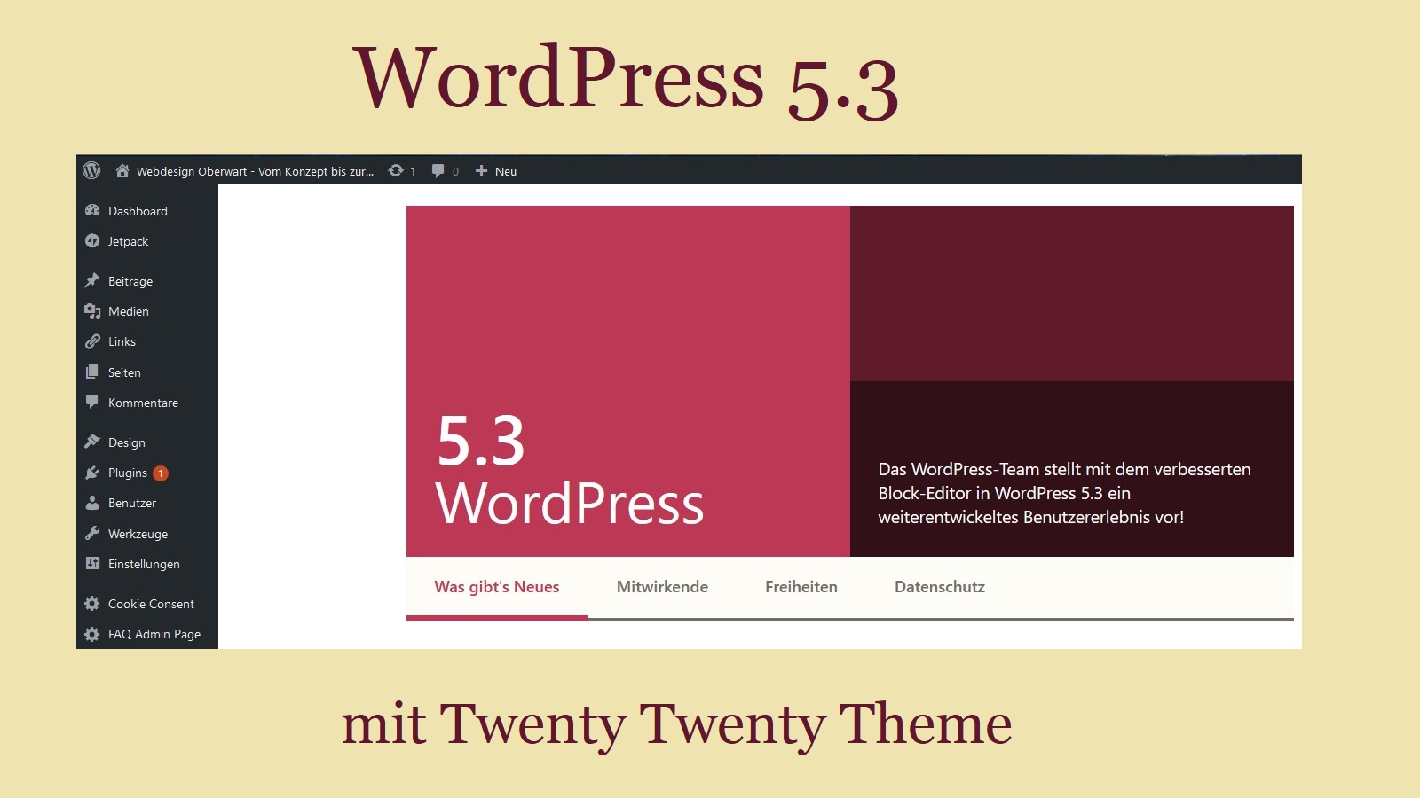 WordPress 5.3 “ Kirk“ mit Twenty Twenty Theme