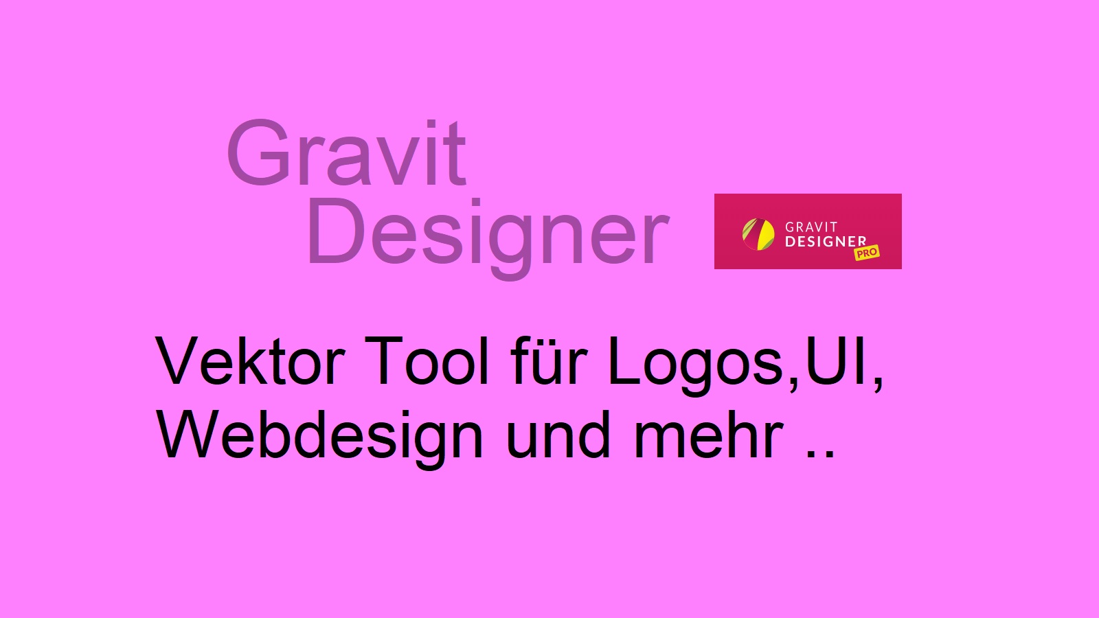 Gravit Designer – Vektor Tool für Logos, Webdesign, UI und mehr