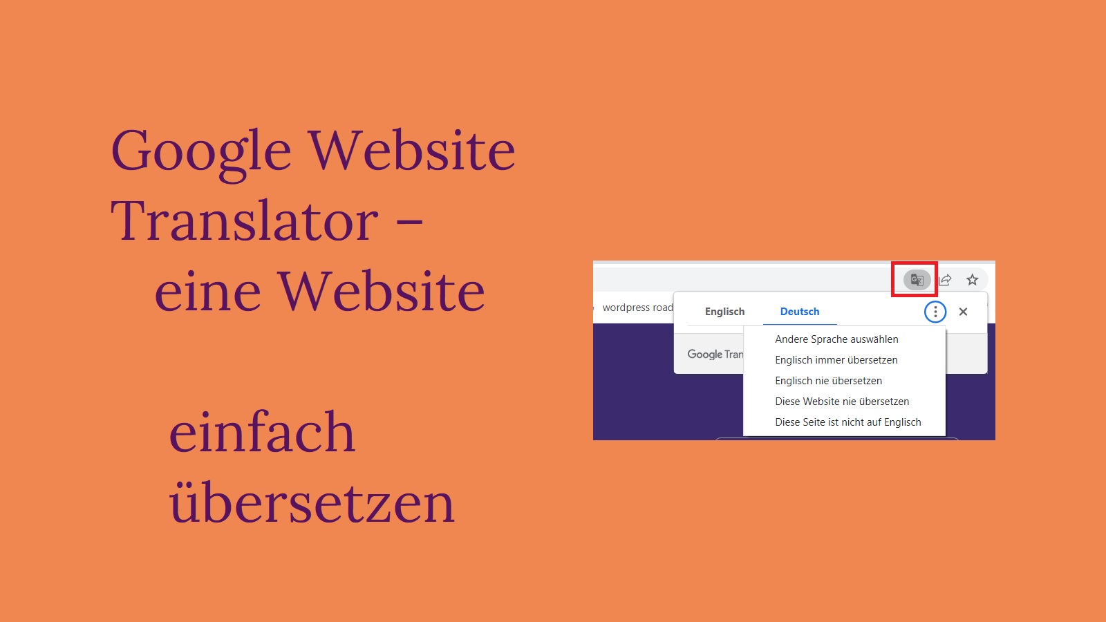 Google Website Translator  – eine Website einfach übersetzen