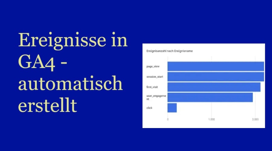 Ereignisse in GA4 – automatisch erstellt
